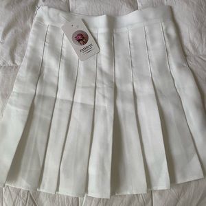 White tennis skirt!